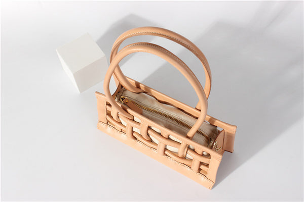 Small Women's Genuine Leather Handbags Woven Leather Shoulder Purse For Women Fashion