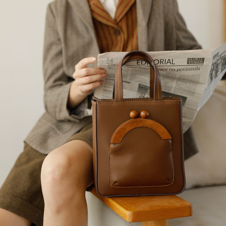 Small Women's Genuine Leather Tote Bags Handbags Crossbody Purse for Women Beautiful