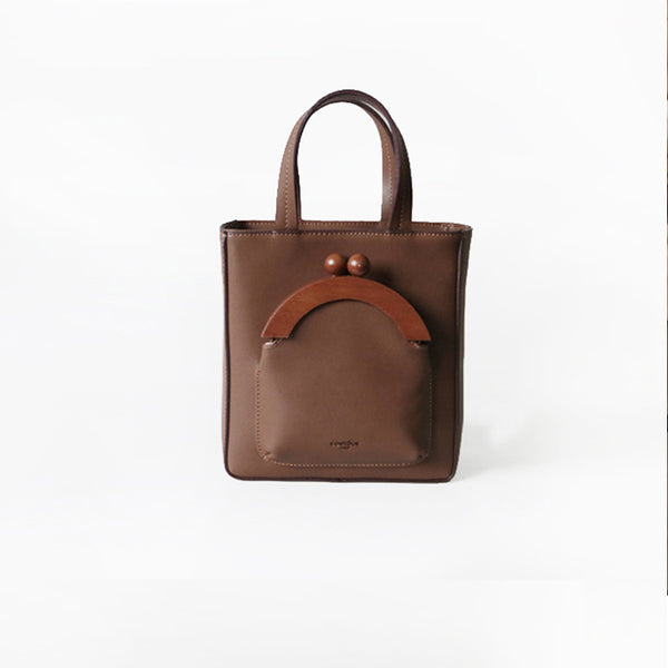 Small Women's Genuine Leather Tote Bags Handbags Crossbody Purse for Women Chic