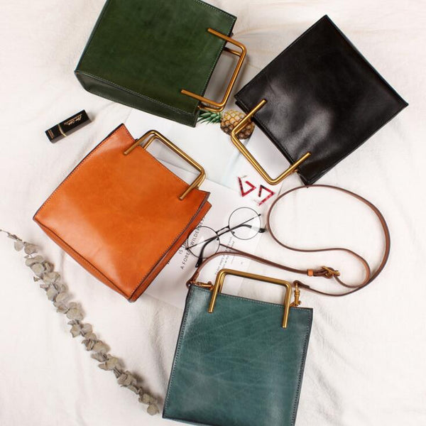 Small Women's Leather Crossbody Tote Bag Genuine Leather Handbags For Women