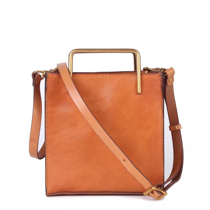 Small Women's Leather Crossbody Tote Bag Genuine Leather Handbags For Women Chic