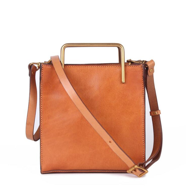 Small Women's Leather Crossbody Tote Bag Genuine Leather Handbags For Women Chic