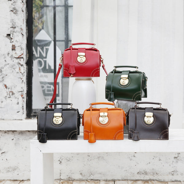 Small Women's Leather Doctor Bag Purse Shoulder Handbags Side Bag for Women Best
