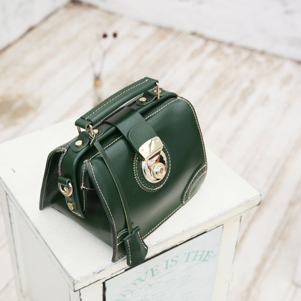 Small Women's Leather Doctor Bag Purse Shoulder Handbags Side Bag for Women Durable