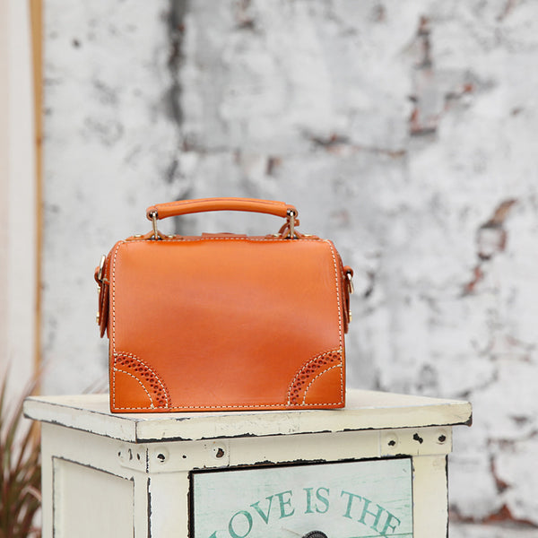 Small Women's Leather Doctor Bag Purse Shoulder Handbags Side Bag for Women Genuine   Leather
