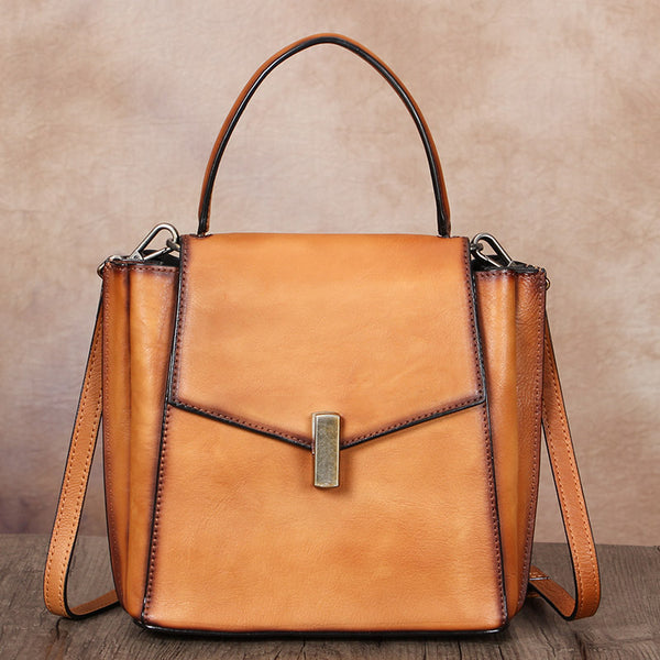 Cute Ladies Leather Top Handle Satchel Bag Handbags Purses for Women