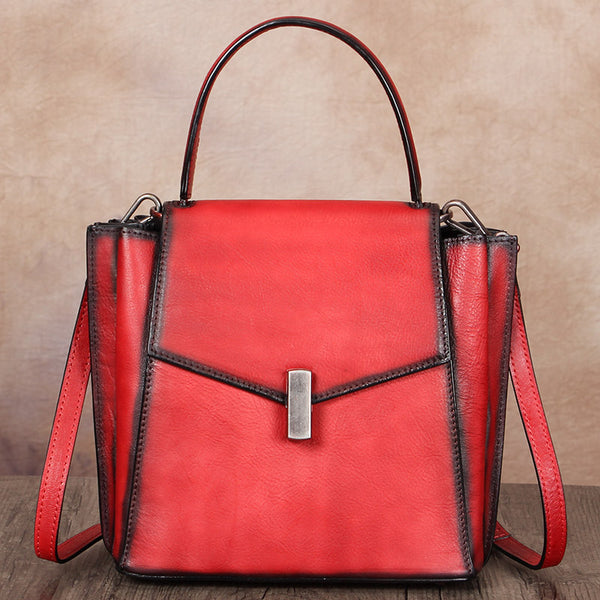 Quilted Women's Genuine Leather Over The Shoulder Bag Handbags for Women