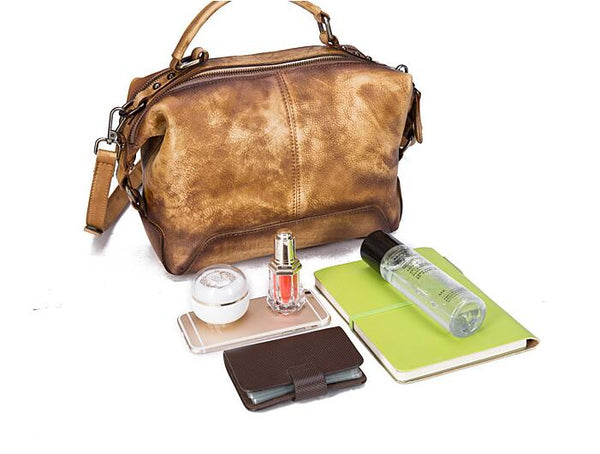 Small Women's Leather Shoulder Handbags Crossbody Purse For Women Outside