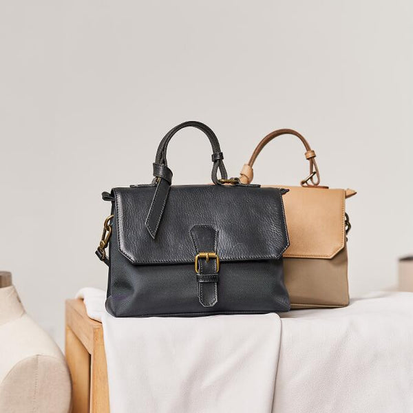 Women's Nylon And Leather Satchel Bag Side Bags For Women Accessories