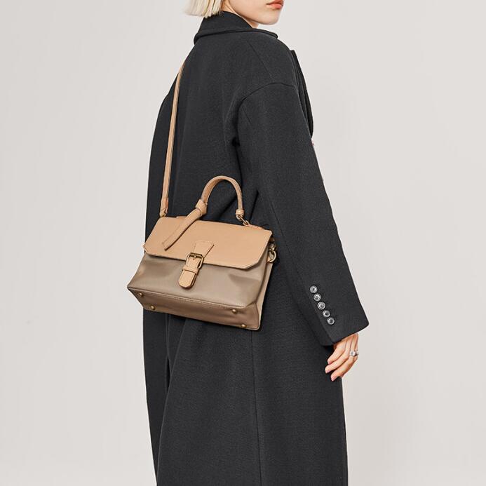 Women's Nylon And Leather Satchel Bag Side Bags For Women Boutique