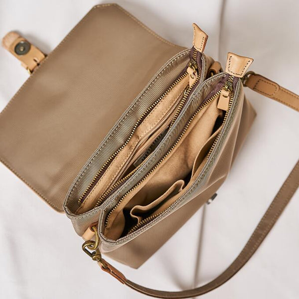 Women's Nylon And Leather Satchel Bag Side Bags For Women Inside