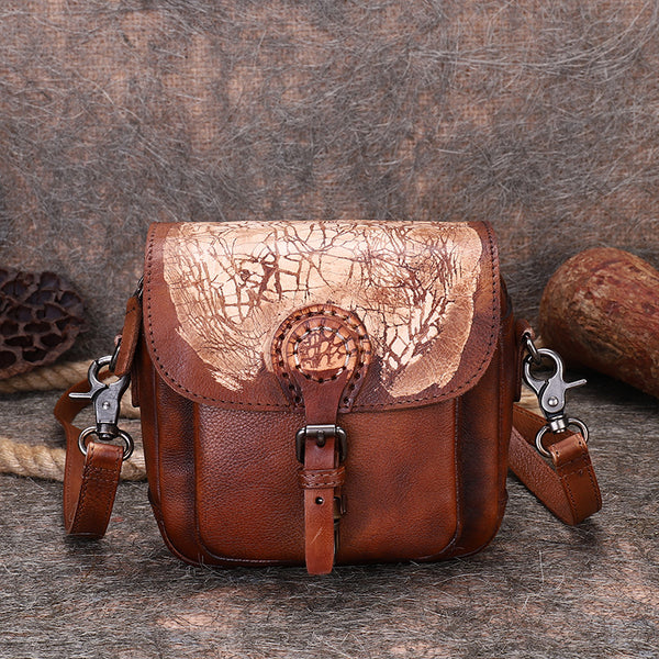 Small Women's Quilted Leather Crossbody Satchel Purse Cross Shoulder Bag for Women Accessories