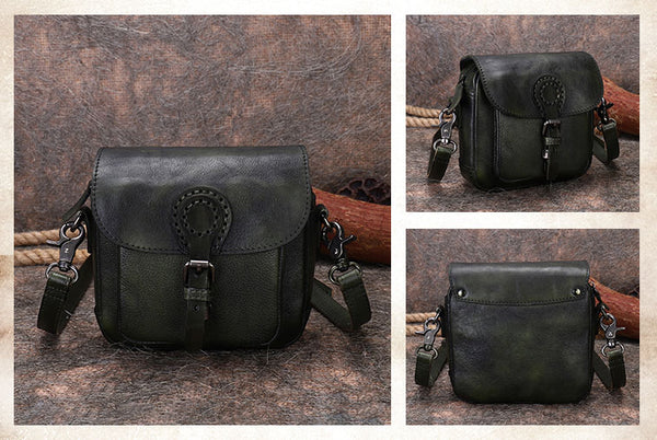 Small Women's Quilted Leather Crossbody Satchel Purse Cross Shoulder Bag for Women Chic