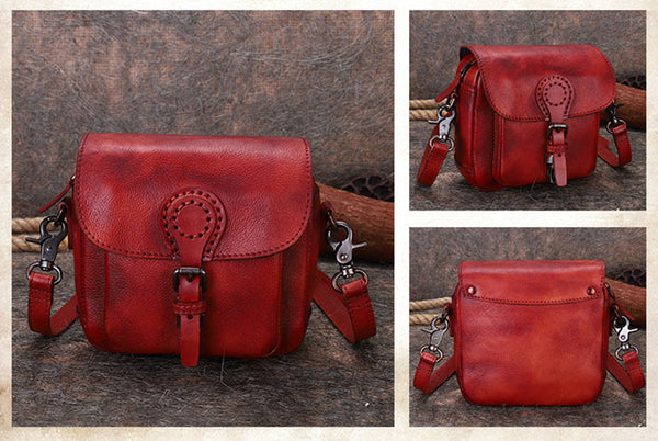 Small Women's Quilted Leather Crossbody Satchel Purse Cross Shoulder Bag for Women Cowhide