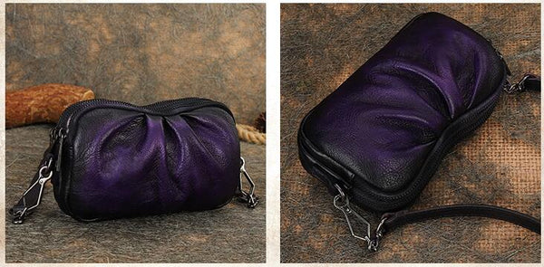 Small Women's Sling Bag Purse Leather Crossbody Bag For Women Cowhide