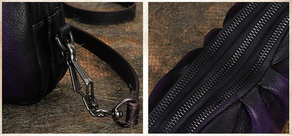 Small Women's Sling Bag Purse Leather Crossbody Bag For Women Vintage