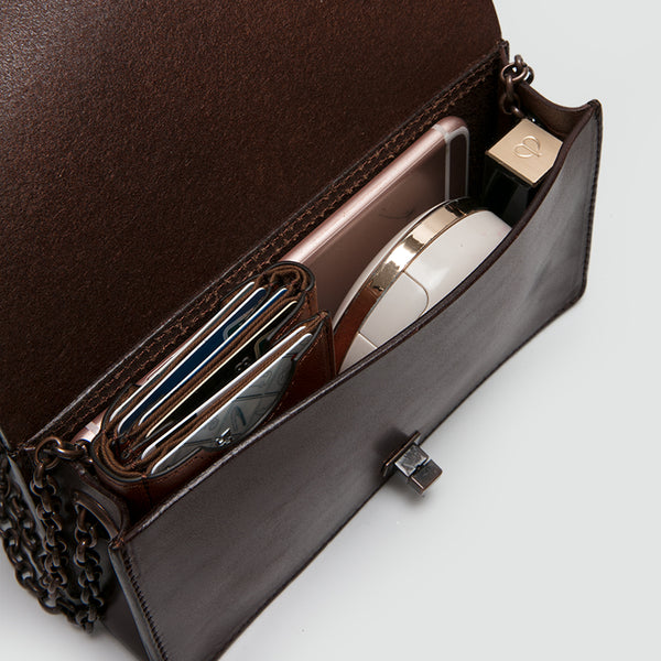 Small Women's Tan Square Leather Crossbody Bag Purse Side Bag For Women