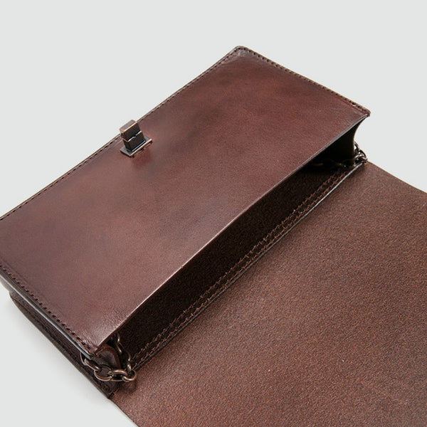 Small Women's Tan Square Leather Crossbody Bag Purse Side Bag For Womens cool