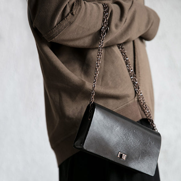 Small Women's Tan Square Leather Crossbody Bag Purse Side Bag For Womens funky