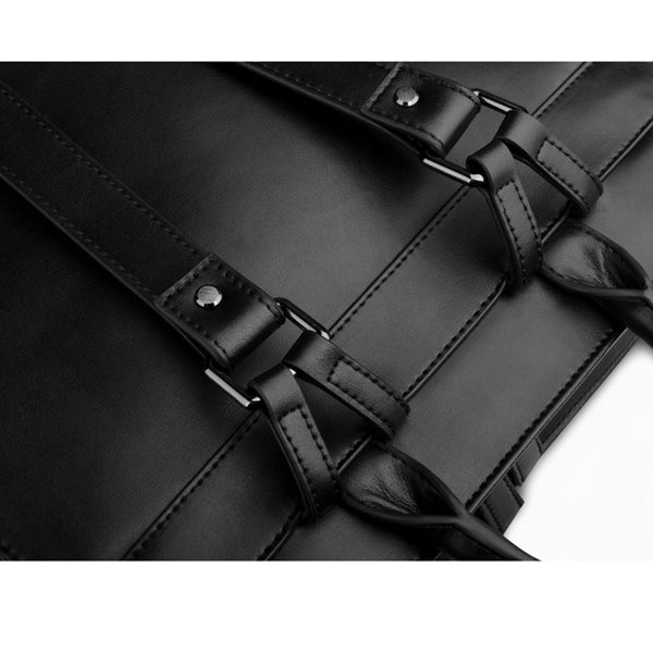 Small Womens Black Square Leather Backpack Purse Stylish Backpacks for Women cute