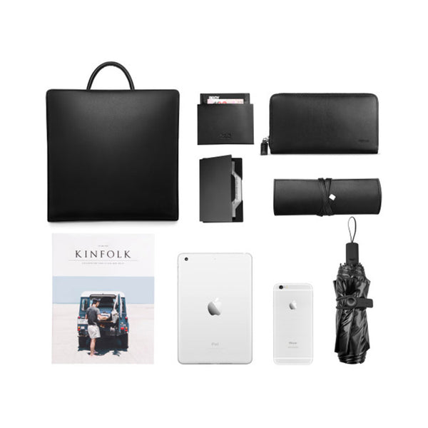 Small Womens Black Square Leather Backpack Purse Stylish Backpacks for Women Inside
