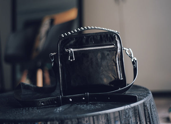 Small Womens Boho Black Leather Fringe Crossbody Bag With Metal Tassel Cross Shoulder Bag For Women Latest