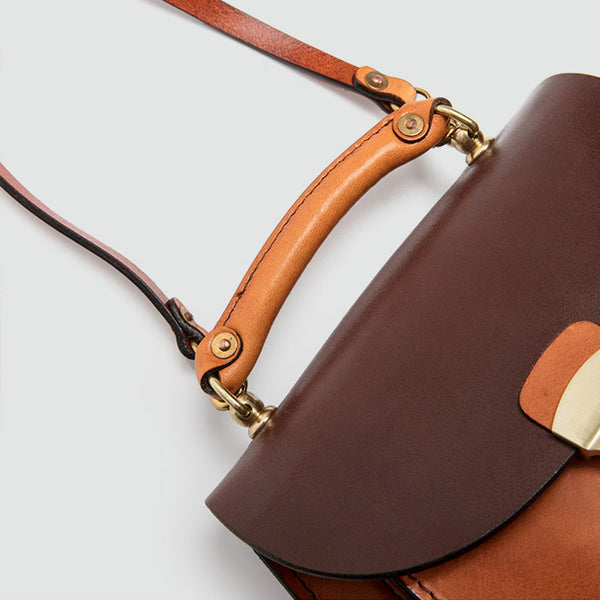 Small Womens Brown Leather Crossbody Bags Purse Over the Shoulder Bags for Women best