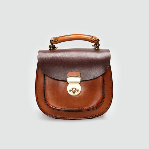 Small Womens Brown Leather Crossbody Handbags Bags Purse for Women