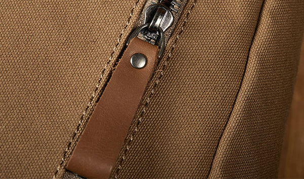 Small Womens Canvas and Leather Backpack Purse Rucksack Bags with Zipper for Women Latest