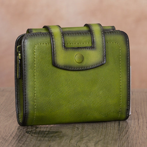 Small Womens Designer Leather Wallet With Zip Around Coin Purse for Women Best