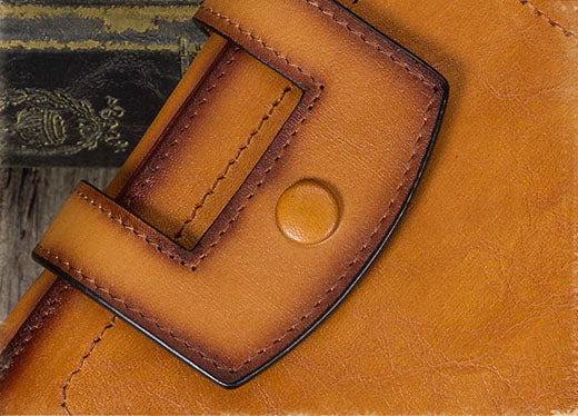 Small Womens Designer Leather Wallet With Zip Around Coin Purse for Women Durable