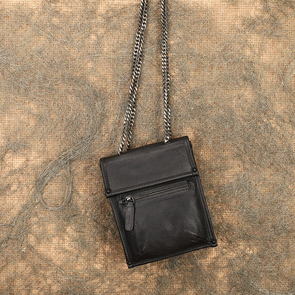 Small Womens Flap Leather Crossbody Bags Chain Shoulder Bag For Women Badass