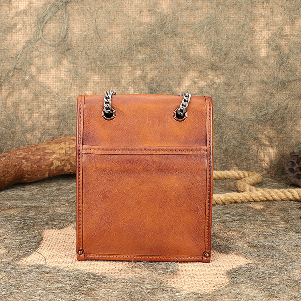 Small Womens Flap Leather Crossbody Bags Chain Shoulder Bag For Women