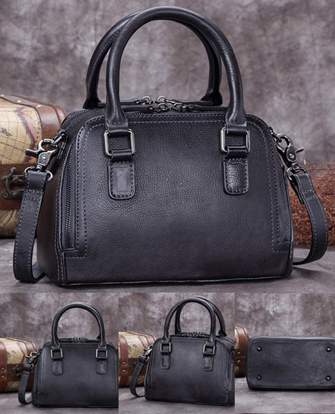 Vintage Women's Genuine Leather Handbags Over The Shoulder Purse For Women Cool