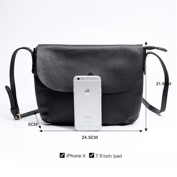 Small Womens Genuine Leather Satchel Bag Crossbody Bags for Women Handmade