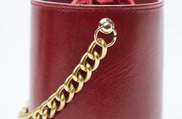 Small Womens Green Leather Crossbody Bucket Bag Handbags Purse for Women mini