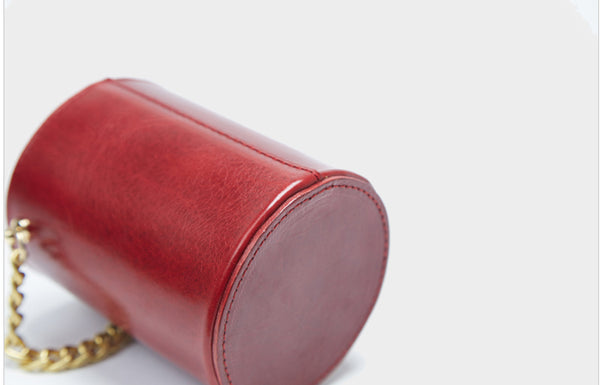 Small Womens Green Leather Crossbody Bucket Bag Handbags Purse for Women small