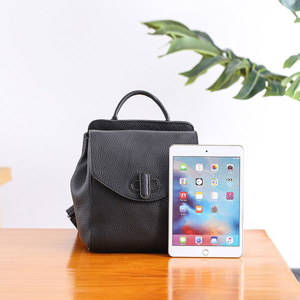 Small Womens Leather Backpack Purse Cute Backpacks for Women Genuine Leather