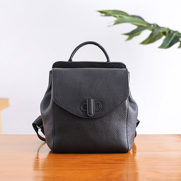 Small Womens Leather Backpack Purse Cute Backpacks for Women Handmade