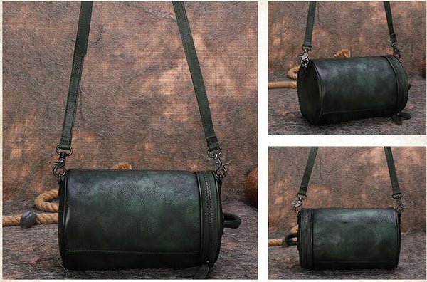 Small Womens Leather Crossbody Bucket Bag Handbags For Women Funky