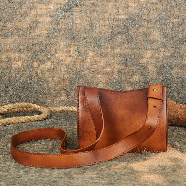 Small Womens Leather Crossbody Purse Cross Shoulder Bag For Women Cowhide