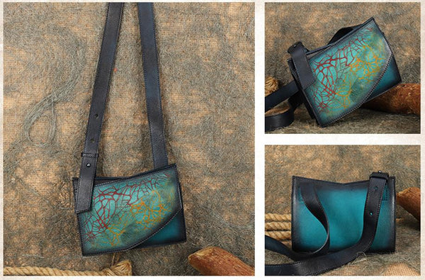 Small Womens Leather Crossbody Purse Cross Shoulder Bag For Women Genuine-Leather