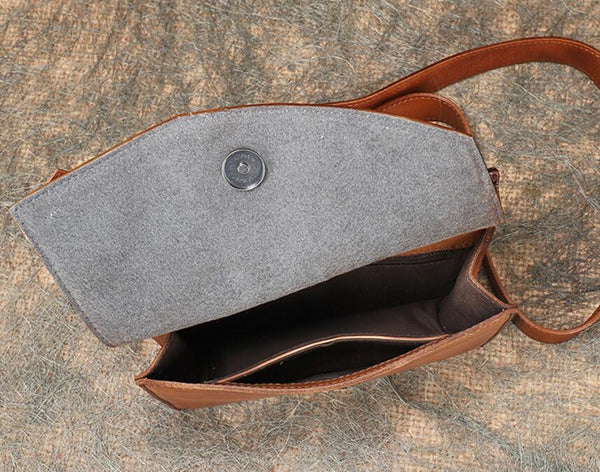 Small Womens Leather Crossbody Purse Cross Shoulder Bag For Women Handmade