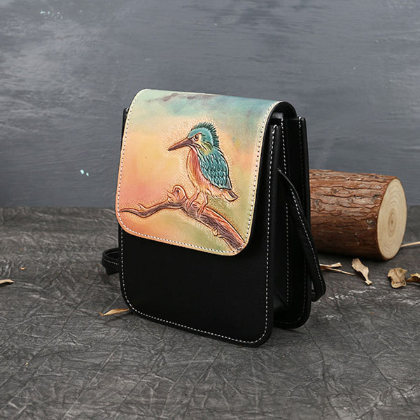 Small Womens Leather Crossbody Satchel Bag Over The Shoulder Purse For Women Beautiful