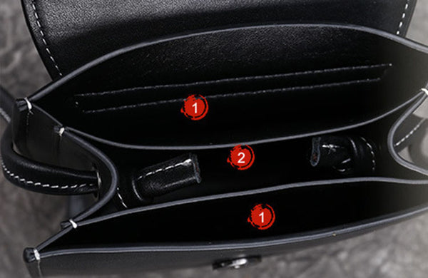 Small Womens Leather Crossbody Satchel Bag Over The Shoulder Purse For Women Inside