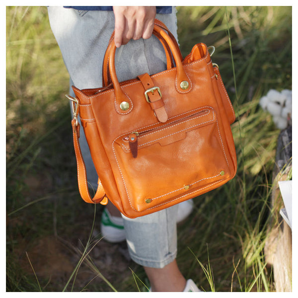 Small Womens Green Leather Crossbody Tote Bag Shoulder Handbags Purse for Women Durable
