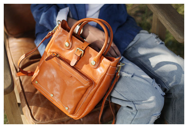 Small Womens Leather Crossbody Tote Bag Shoulder Handbags Purse for Women Nice