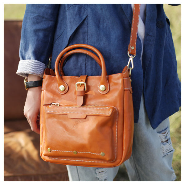 Small Womens Leather Crossbody Tote Bag Shoulder Handbags Purse for Women Trendy