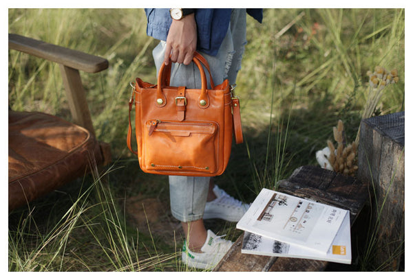 Small Womens Leather Crossbody Tote Bag Shoulder Handbags Purse for Women Work bag
