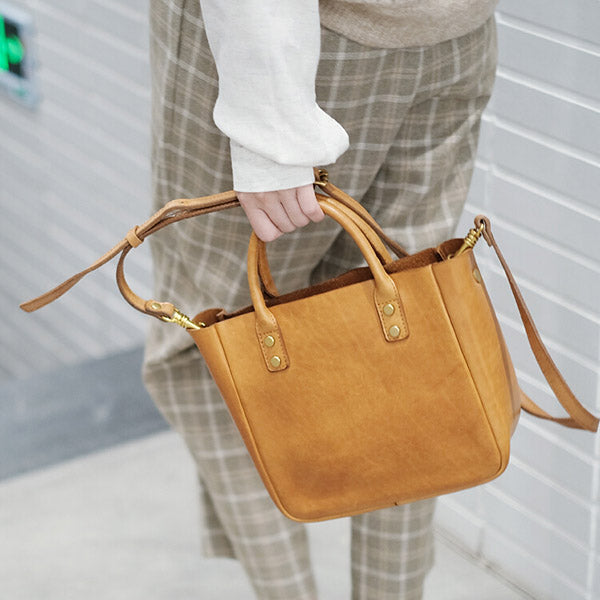 Small Womens Leather Crossbody Tote Brown Leather Handbag For Women Chic